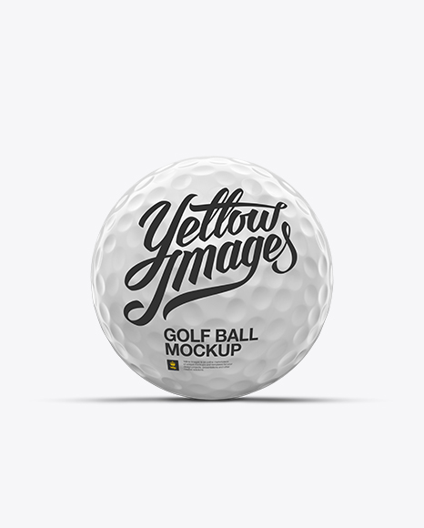 Download Glossy Golf Ball Mockup - Front View in Object Mockups on ...