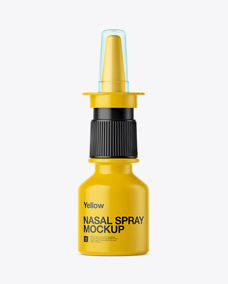 Download Nasal Spray Bottle PSD Mockup Front View