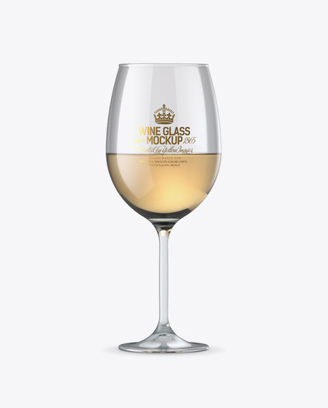 Download White Wine Glass Mockup - Free Mockup Template Premium
