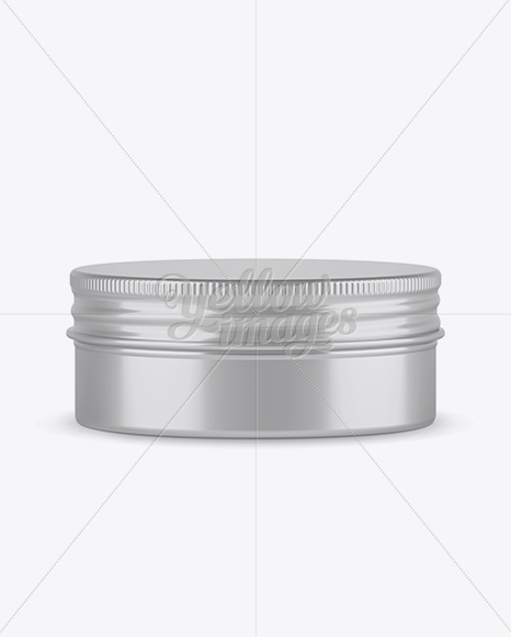 Download Metallic Round Tin Box Mockup - Front View (High-Angle Shot) in Can Mockups on Yellow Images ...