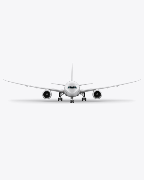 Download Free Boeing 787 Psd Mockup Front View PSD Mockup Template