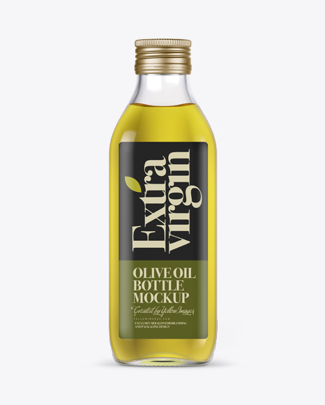 Download 0 5l Clear Glass Olive Oil Bottle Mockup Front View Free Mockuptemplate Premium And Download