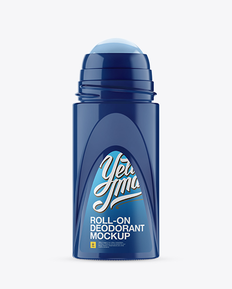Plastic Glossy Roll-On Deodorant PSD Mockup 43.49 MB