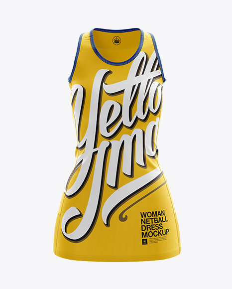 Download Tight Fit Netball Dress HQ PSD Mockup Front View