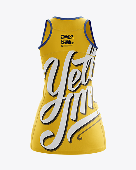 Download Free Mockups Tight Fit Netball Dress HQ Mockup - Back View ...