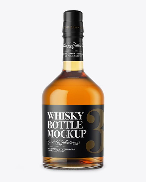 Download Clear Glass Whiskey Bottle Mockup Object Mockups Free Logo Mockups
