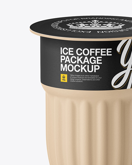 Download Matte Ice Coffee 3 K-Cups Package Mockup - Front View ...