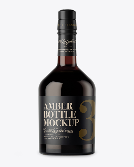 Download Download Dark Amber Glass Bottle Mockup Object Mockups Free 3d Glass Logo Mock Up PSD Mockup Templates