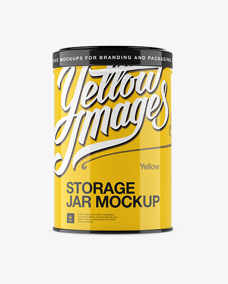 Download Glossy Storage Jar Mockup Front View Mockup Box Packaging Free Psd PSD Mockup Templates