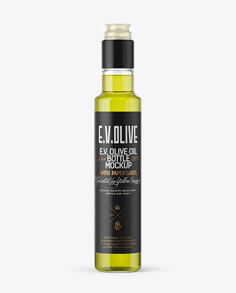 Download 250ml Olive Oil Bottle Mockup in Bottle Mockups on Yellow ...