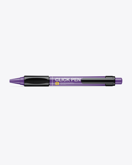 Download Glossy Click Pen PSD Mockup Top View