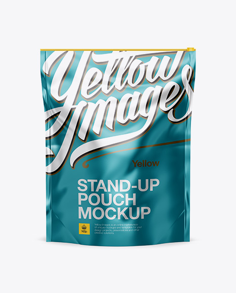 5lb Metallic Stand-Up Pouch PSD Mockup Front & Back Views