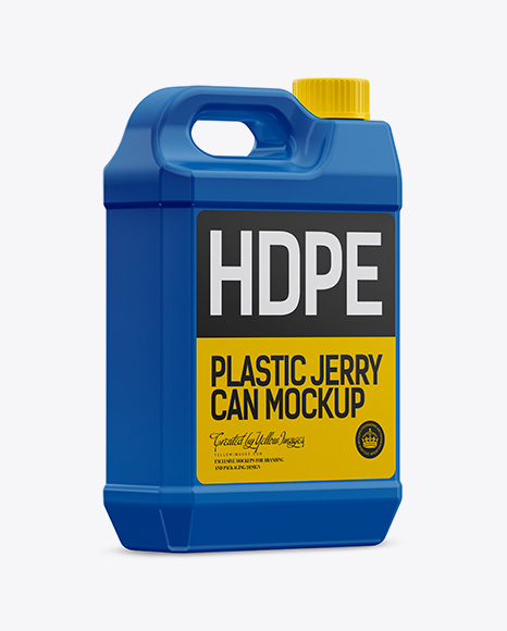 Download Plastic Jerrycan PSD Mockup Halfside Back View