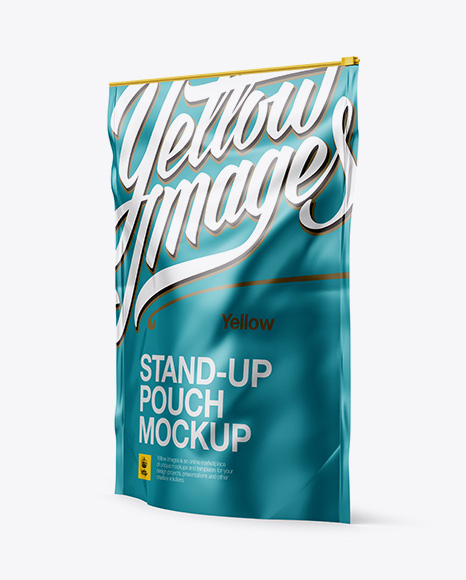 5lb Metallic Stand-Up Pouch PSD Mockup Halfside View 42.98 MB
