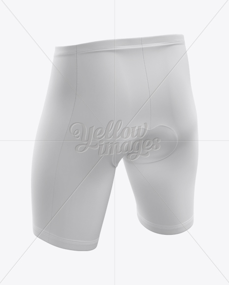 Men's Cycling Shorts mockup (Back Half Side View) in ...
