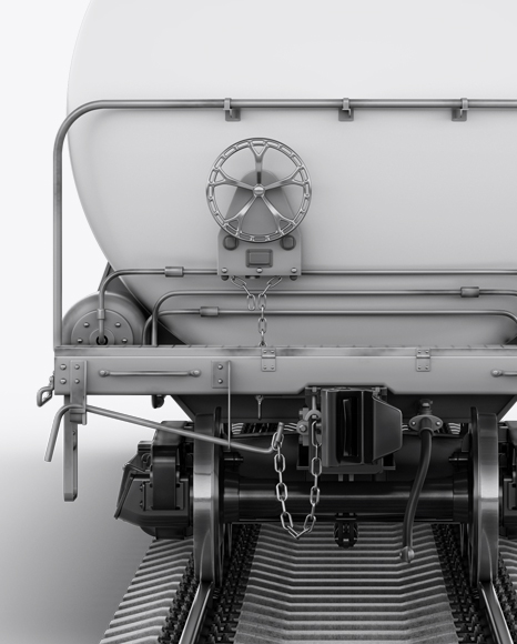 Railroad Tank Car Mockup - Front View Railroad Tank Car Mockup - Front View