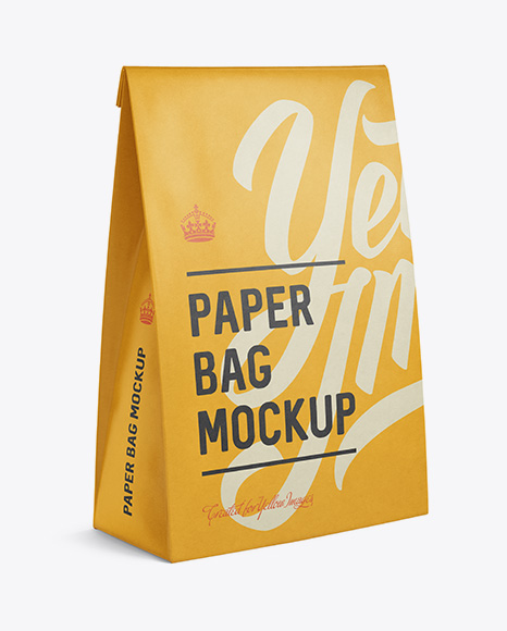 Download Paper Bag Mockup Halfside View Object Mockups Free Design Mockups For Photoshop