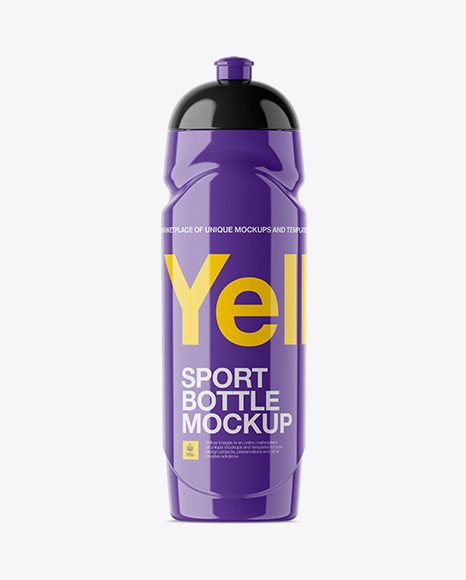 Download Download Glossy Sport Bottle Mockup - Front View Object ...