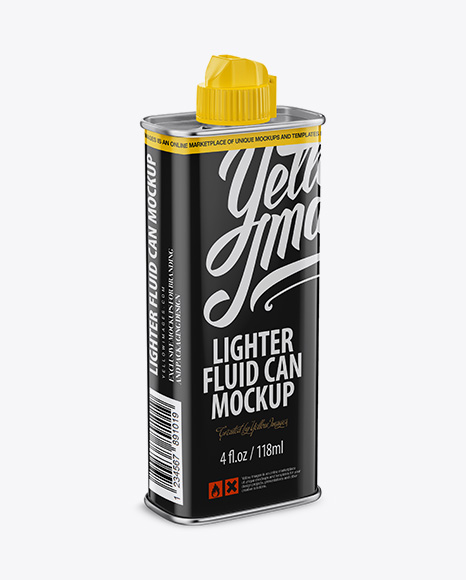 Lighter Fluid Can Mockup - Halfside View - Spiral Book Mockup Psd Free | All Free Mockups