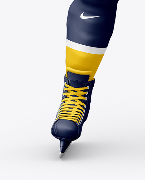Download Men's Full Ice Hockey Kit with Stick mockup (Front View ...