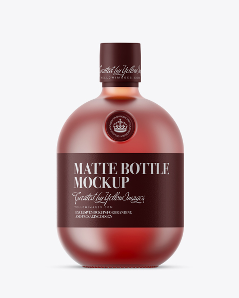 Frosted Glass Bottle With Pink Liquor Mockup Free Mockup Template Premium And Download