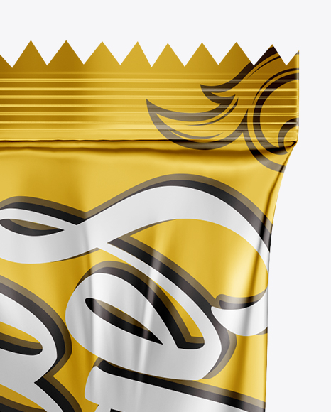 Download Metallic Stick Sachet Mockup - Front View in Sachet Mockups on Yellow Images Object Mockups