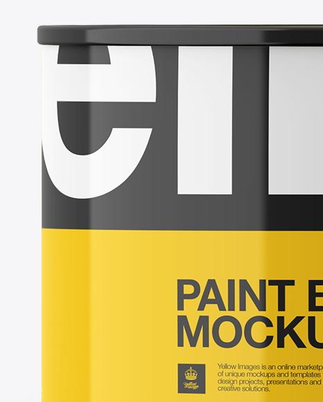 Download 0.5L Glossy Paint Bucket Mockup in Bucket & Pail Mockups on Yellow Images Object Mockups