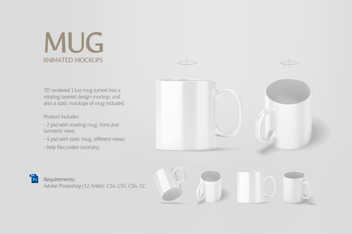 Download Mug Animated Mockup in Stationery Mockups on Yellow Images ...