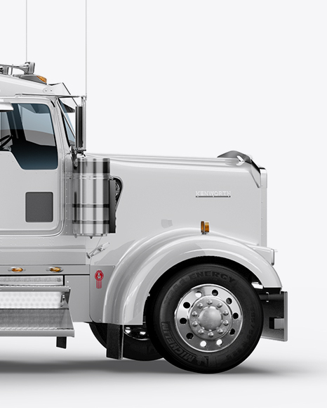 Download Kenworth Refrigerator Truck HQ Mockup - Side View in ...