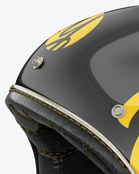 Download Vintage Motorcycle Helmet Mockup - Left Half Side View in ...