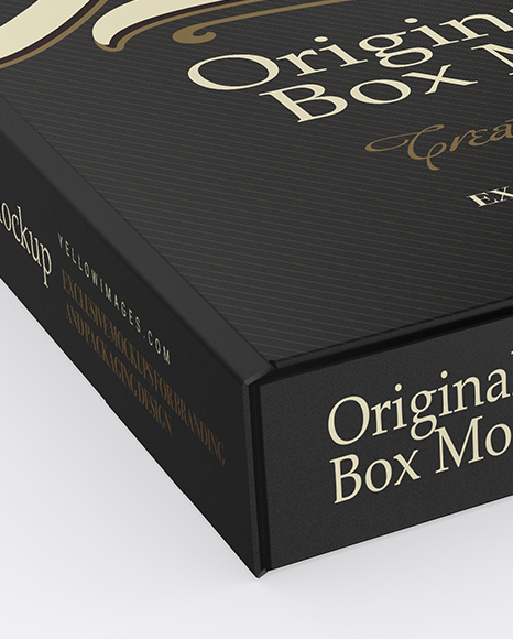 Download Pizza Box Mockup - Half Side View (High-Angle Shot) in Box ...