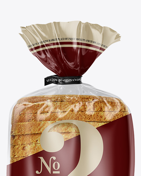 Download Bread Package With Clip Mockup in Packaging Mockups on Yellow Images Object Mockups