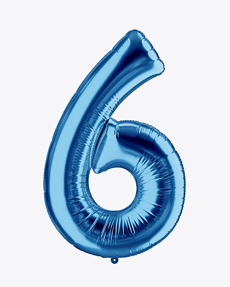 Download Number 6 Foil Balloon Mockup in Object Mockups on Yellow Images Object Mockups