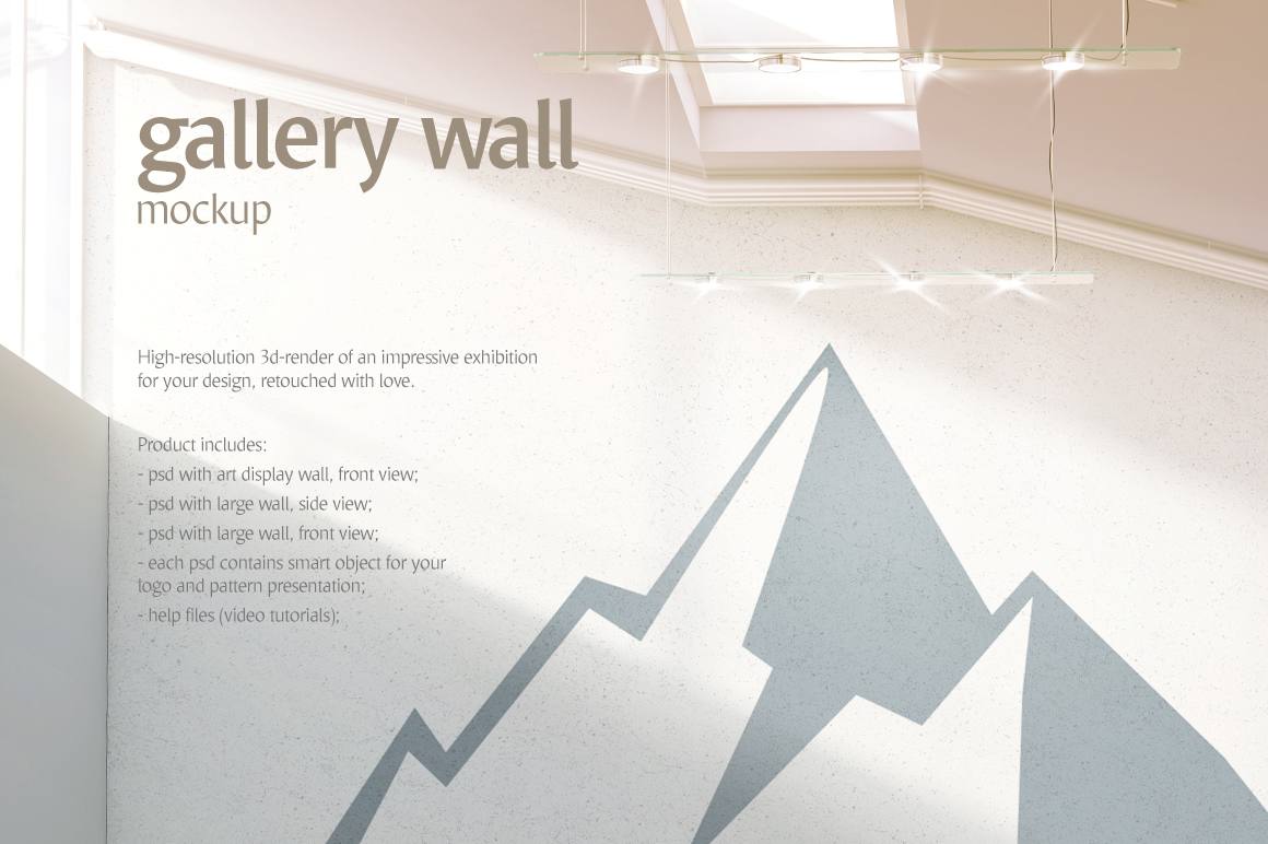Download Gallery Wall Mockup in Indoor Advertising Mockups on ...
