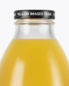Download 750ml Clear Glass Orange Juice Bottle Mockup in Bottle ... Yellowimages Mockups