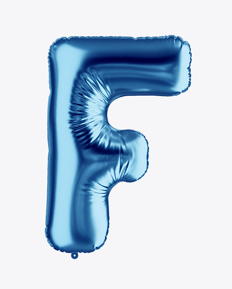Letter F Foil Balloon Mockup in Object Mockups on Yellow ...