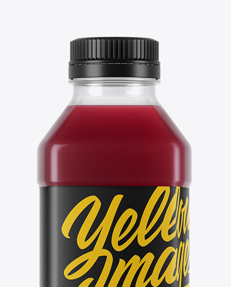 Download Clear Pet Cherry Juice Bottle Mockup In Bottle Mockups On Yellow Images Object Mockups Yellowimages Mockups