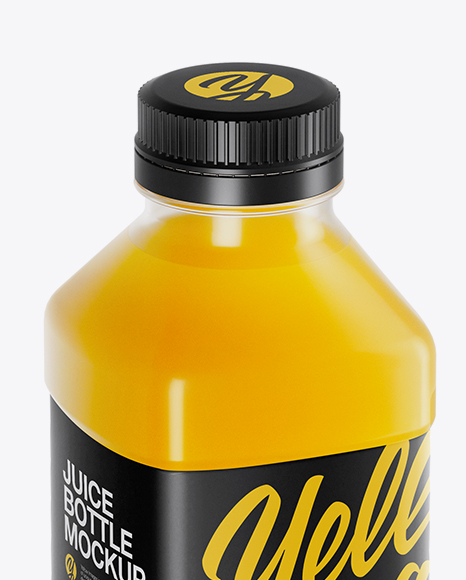 Download Clear PET Orange Juice Bottle Mockup - Half Side View ...