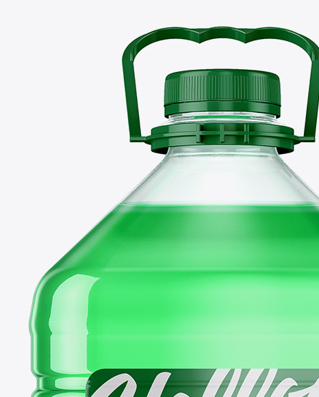 Download 5L Clear PET Bottle Mockup in Bottle Mockups on Yellow Images Object Mockups