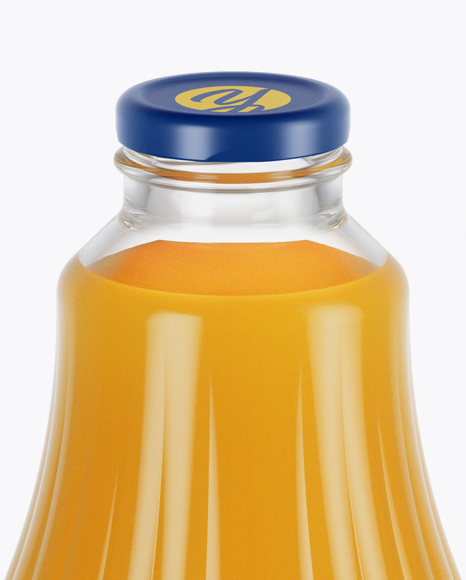 Download Clear Glass Peach Juice Bottle Mockup (High-Angle Shot) in ... Yellowimages Mockups