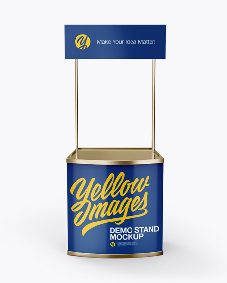 Promo Stand Mockup - Front View in Outdoor Advertising Mockups on