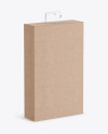 Download Kraft Paper Box with Hang Tab Mockup - Half Side View (high-angle shot) in Box Mockups on Yellow ...