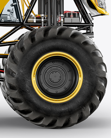 Download Monster Truck Mockup - Side View in Vehicle Mockups on Yellow Images Object Mockups