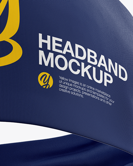 Download Headband Mockup - Front View in Apparel Mockups on Yellow ...