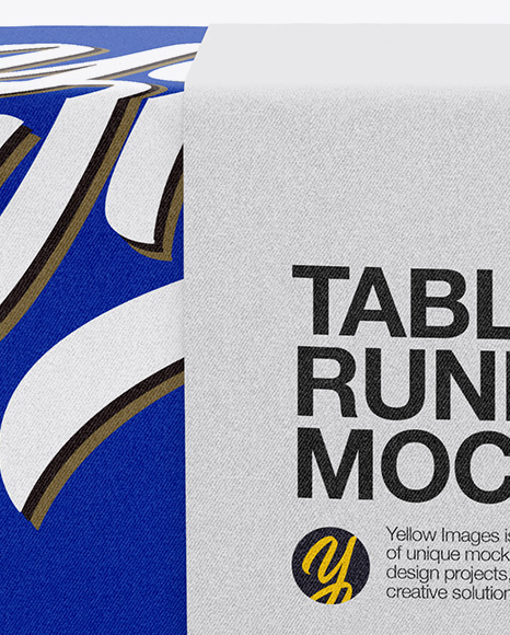 Tablecloth with Table Runner Mockup in Apparel Mockups on Yellow Images Object Mockups