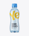 Download 330ml PET Blue Bottle W/ Drink & Shrink Sleeve Mockup in Bottle Mockups on Yellow Images Object ...