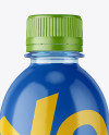 Download 330ml PET Blue Bottle W/ Drink & Shrink Sleeve Mockup in Bottle Mockups on Yellow Images Object ...