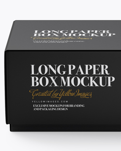 Download Paper Box Mockup - Front View (High-Angle Shot) in Box Mockups on Yellow Images Object Mockups