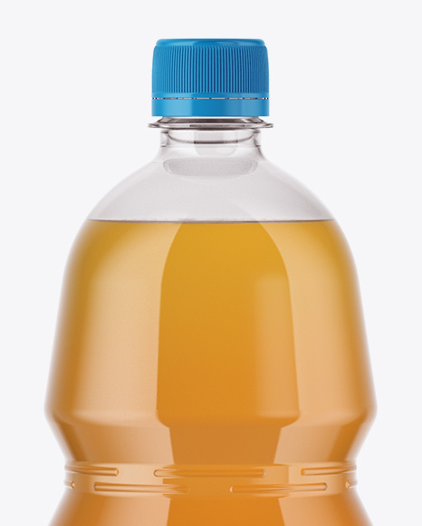 Download 1,5L PET Bottle with Apple Juice Mockup in Bottle Mockups on Yellow Images Object Mockups