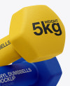 Download Textured Dumbbells Mockup - Half Side View in Object ... Yellowimages Mockups